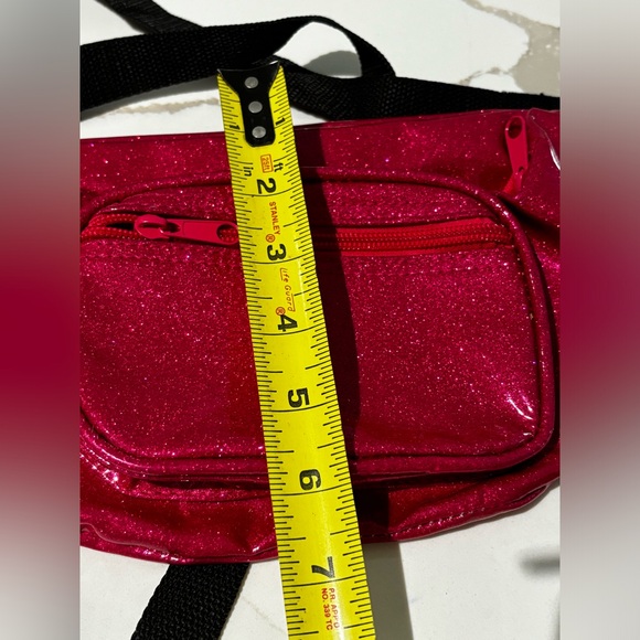 Fanny Pack Shiny Color Design Sparkle Pink Waist Bag For Women Men Kids - Picture 6 of 6